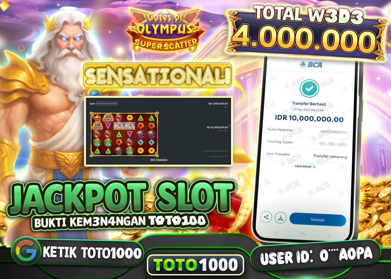 O***AOPA JACKPOT SLOT GATES OF OLYMPUS Rp.4.000.000 - LUNAS	