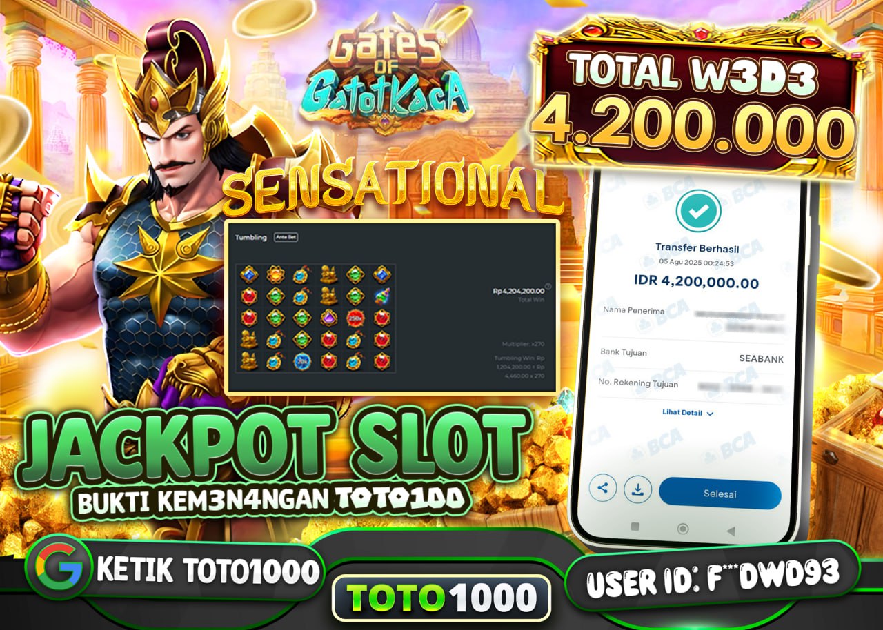 F***DWD93 JACKPOT SLOT GATES OF GATOT KACA Rp.4.200.000 - LUNAS