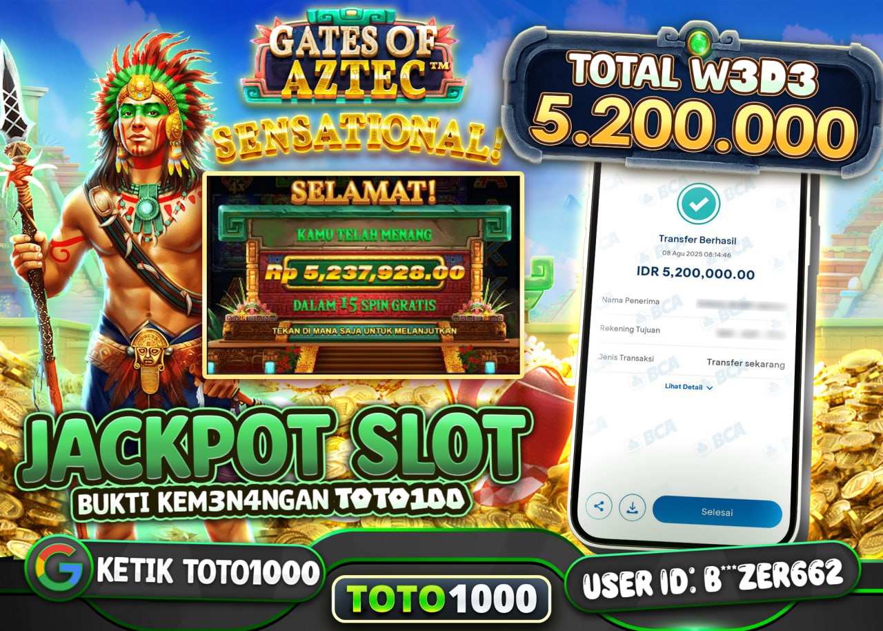 B***ZER662 JACKPOT GATES OF AZTEC Rp.5.200.000 - LUNAS