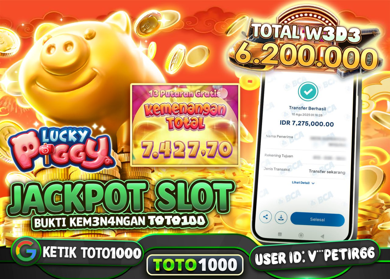 V***PETIR66 JACKPOT LUCKY PIGGY Rp.7.275.000 - LUNAS