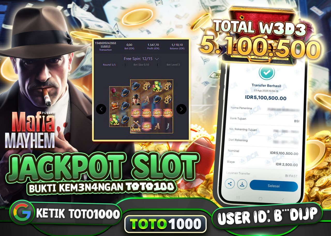 B***DIJP JACKPOT MAFIA MAYHEM Rp.5.100.500 - LUNAS