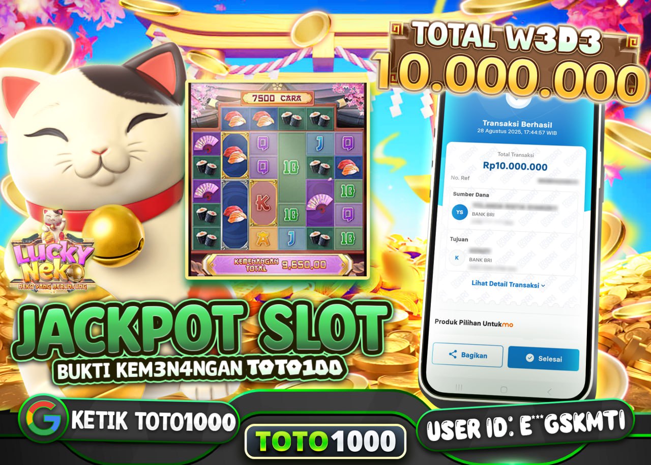 E***GSKMTI JACKPOT LUCKY NEKO Rp.10.000.000 - LUNAS