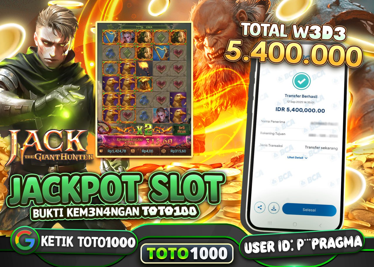 P***PRAGMA JACKPOT JACK THE GIANT HUNTER Rp 5.400.000 - LUNAS