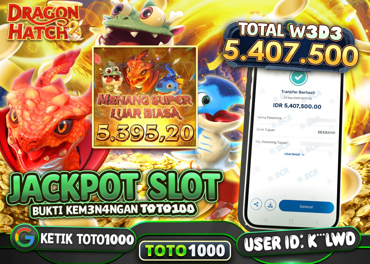 K***LWD JACKPOT DRAGON HATCH 2 Rp 5.407.500 - LUNAS