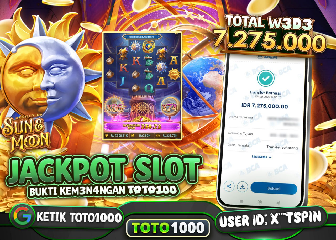 X***TSPIN JACKPOT SUN & MOON Rp 7.275.000 - LUNAS