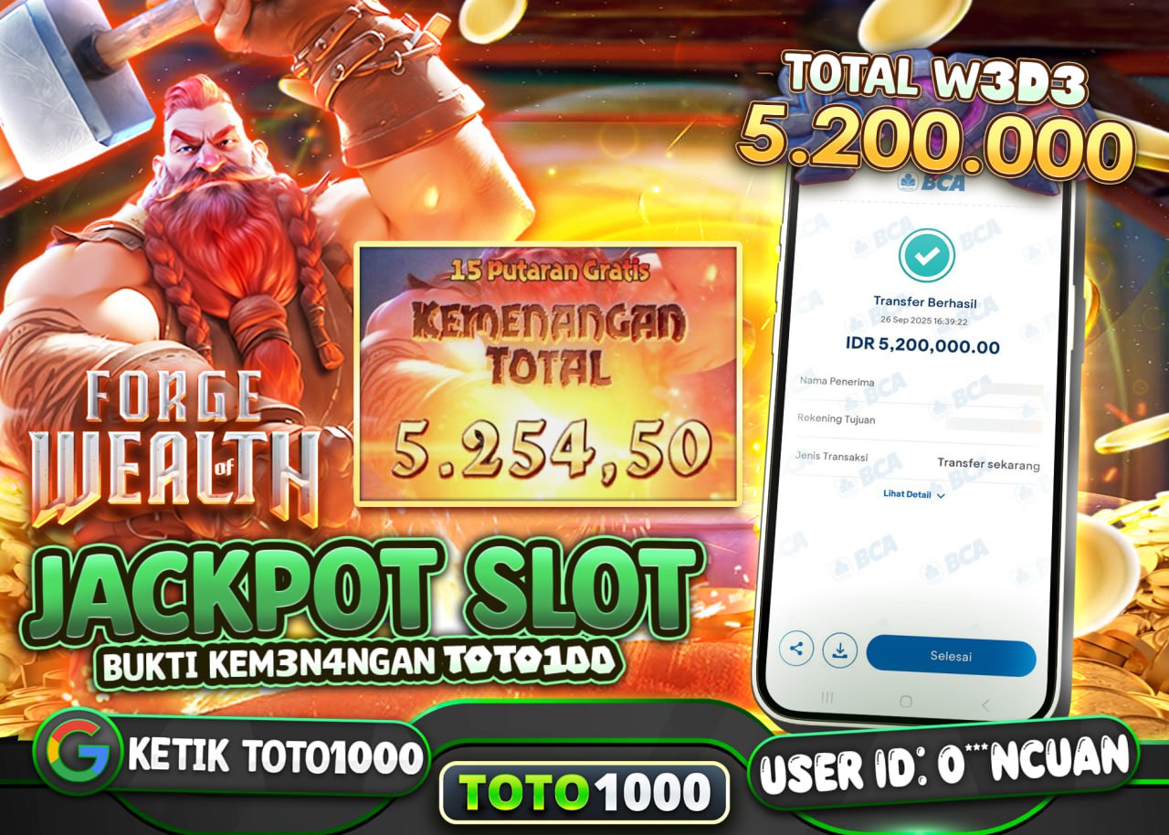 O***NCUAN JACKPOT FORGE WEALTH Rp 5.200.000 - LUNAS
