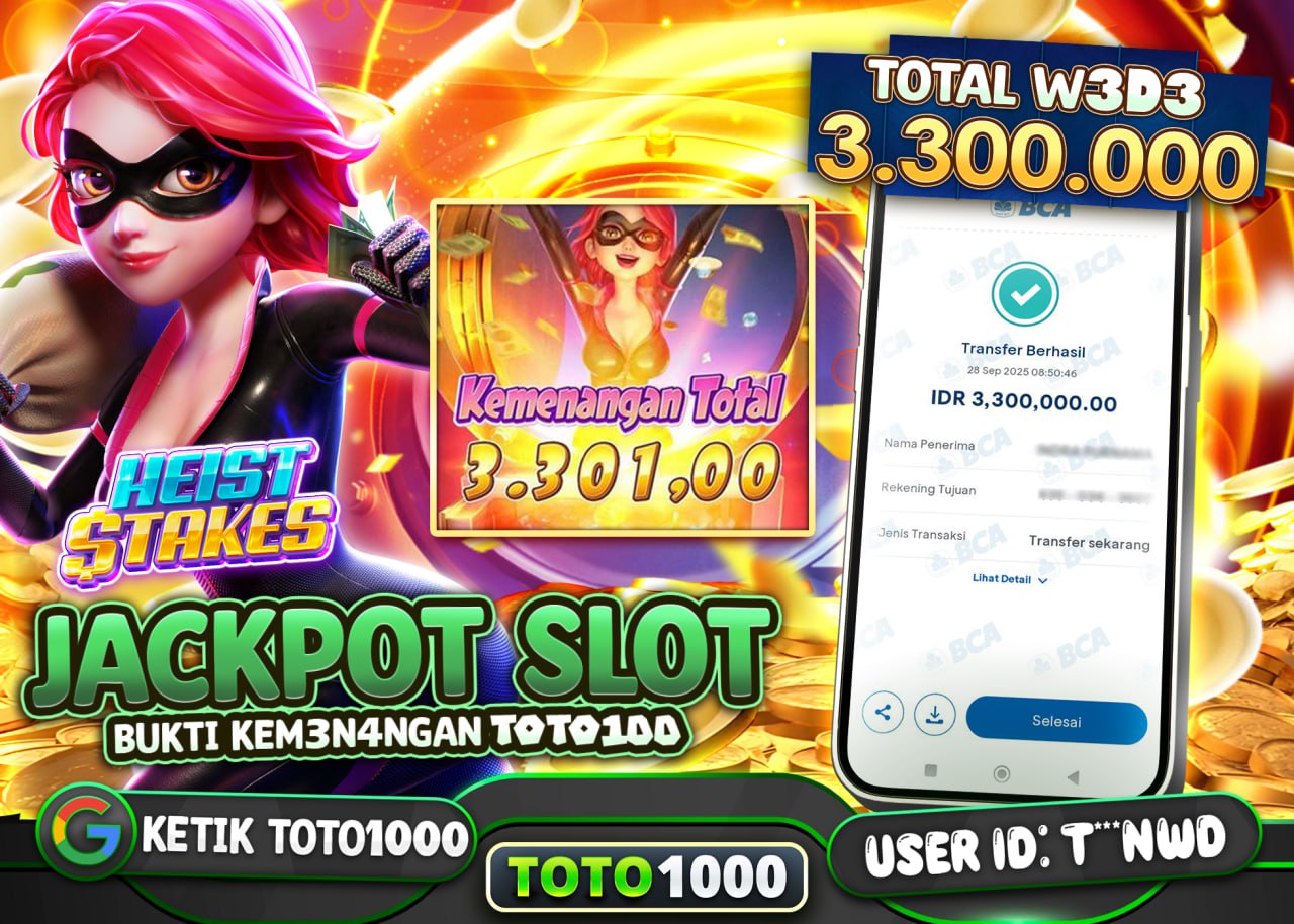 T***NWD JACKPOT HEIST STAKES Rp 3.300.000 - LUNAS