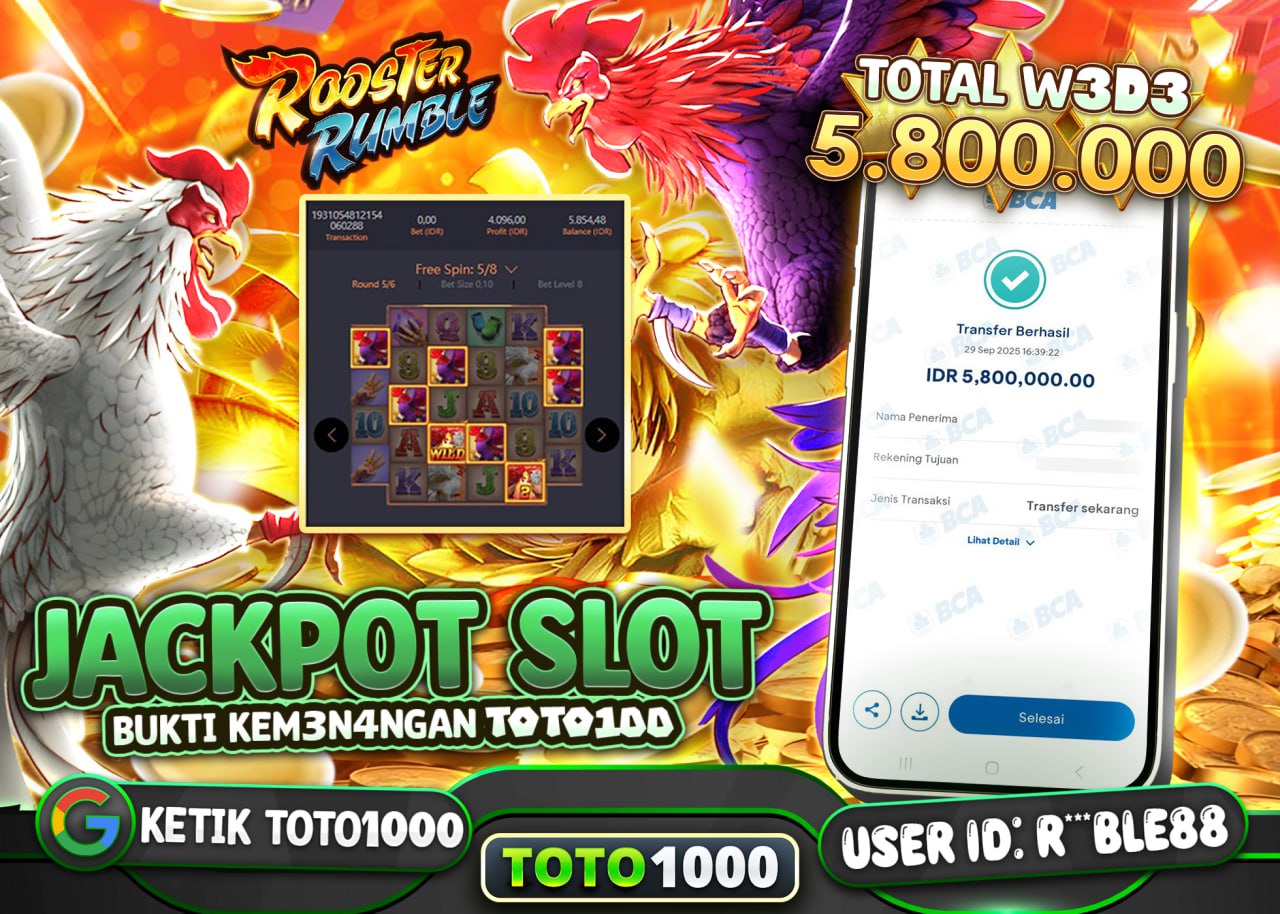 R***BLE88 JACKPOT ROOSTER RUMBLE Rp 5.800.000 - LUNAS