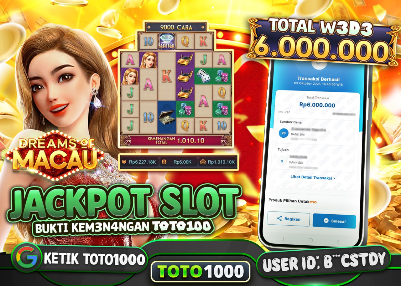 B***CSTDY JACKPOT DREAMS OF MACAU Rp 6.000.000 - LUNAS