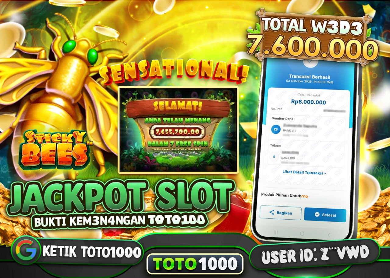 Z***VWD JACKPOT STICKY BEES Rp 7.600.000 - LUNAS